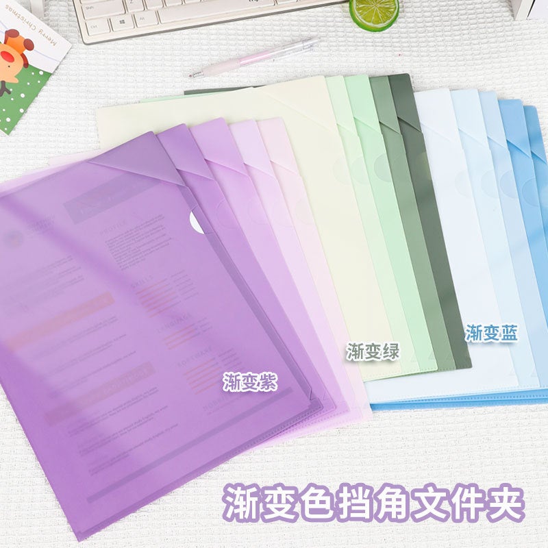 A4 Transparent Waterproof Storage Folder – L-Shaped Plastic Clip Folder - Image 3